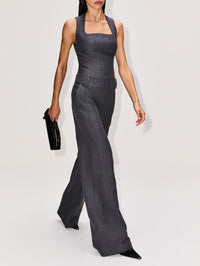 Maryam Pant,AMIR TAGHI,CHARCOAL/CERULE,Image 3