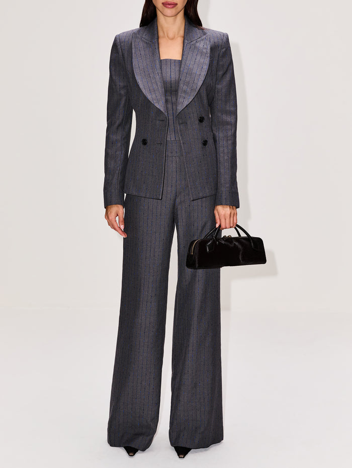 Dottie Blazer,AMIR TAGHI,CHARCOAL/CERULE,Image 1