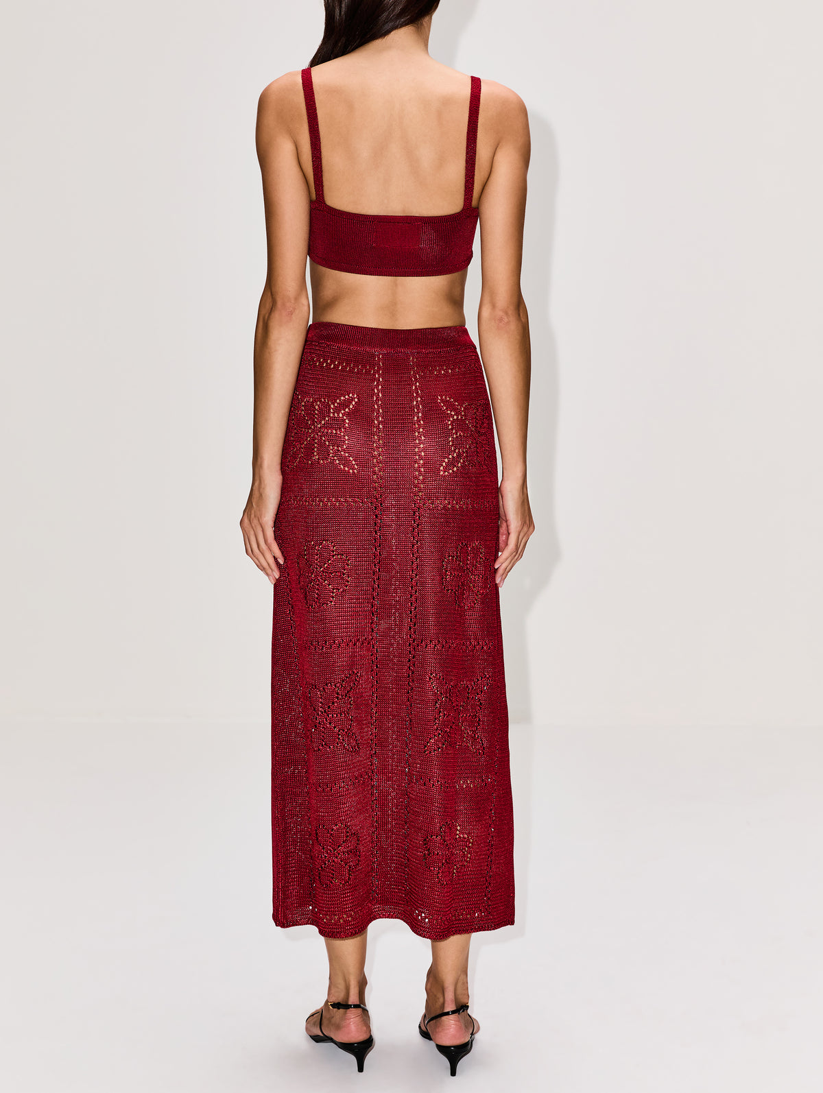 Knit Bandeau,CALLE DEL MAR,OXBLOOD,Image 3