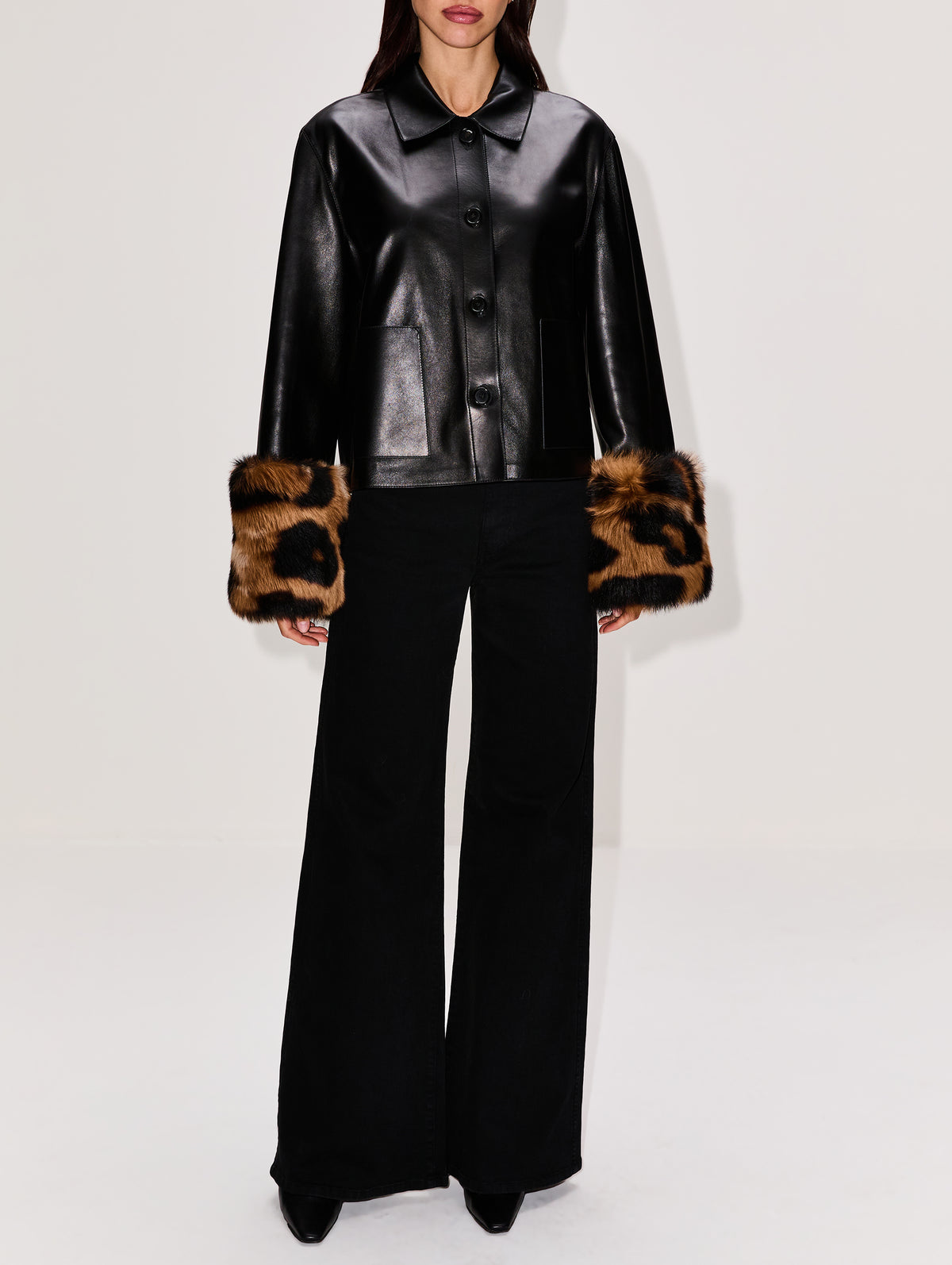 Turn-Up Jacket,LOEWE,BLACK,Image 2