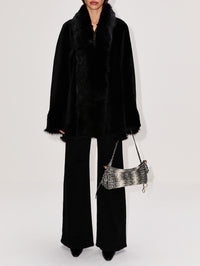 Sima Short,NOUR HAMMOUR,BLACK,Image 2