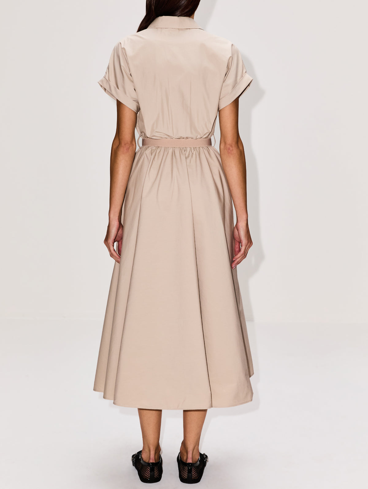 Panama Belted Dress,MIU MIU,CALCE,Image 4