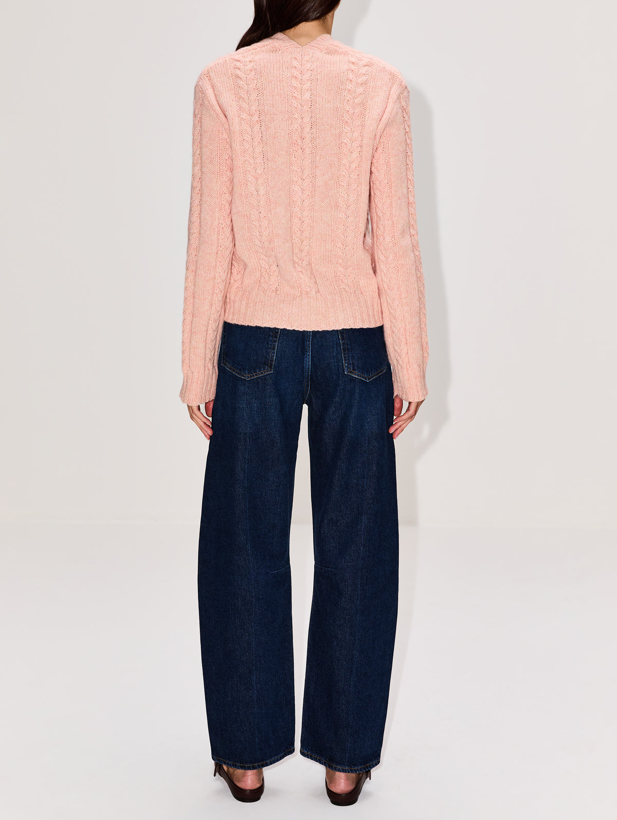Keyhole Sweater,LOEWE,PINK,Image 3