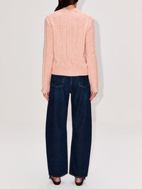Keyhole Sweater,LOEWE,PINK,Image 3