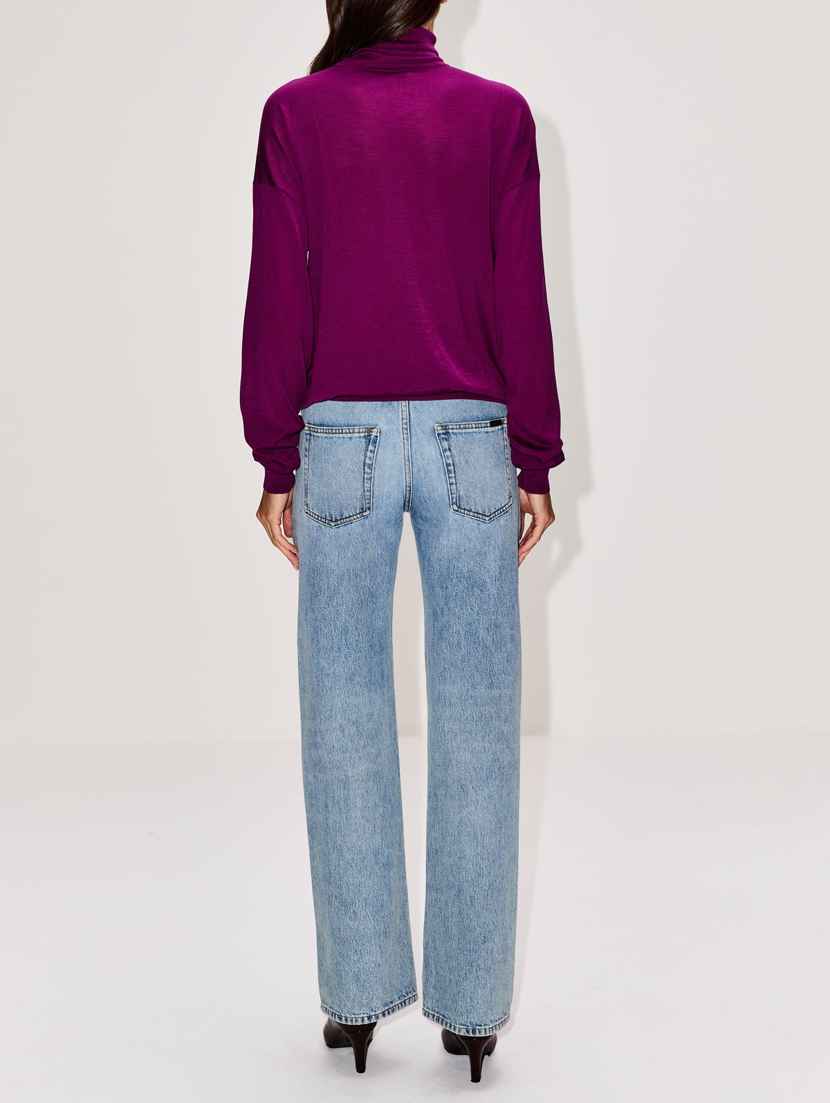 Turtleneck Sweater,SAINT LAURENT,VIOLINE,Image 3