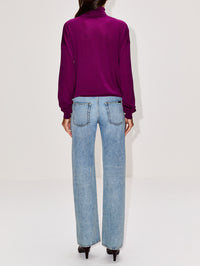 Turtleneck Sweater,SAINT LAURENT,VIOLINE,Image 3