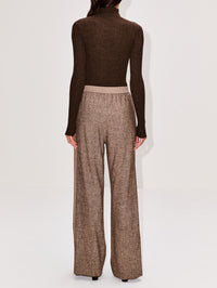 Tuxedo Track Pant,ROSETTA GETTY,MULTI TAUPE,Image 4
