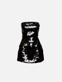 Mermaid Mini Dress,PARIS GEORGIA,BLACK,Image 1