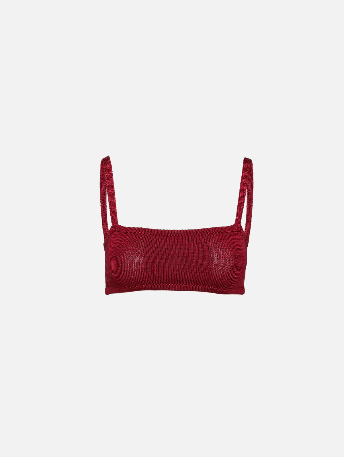 Knit Bandeau,CALLE DEL MAR,OXBLOOD,Image 1