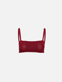 Knit Bandeau,CALLE DEL MAR,OXBLOOD,Image 1