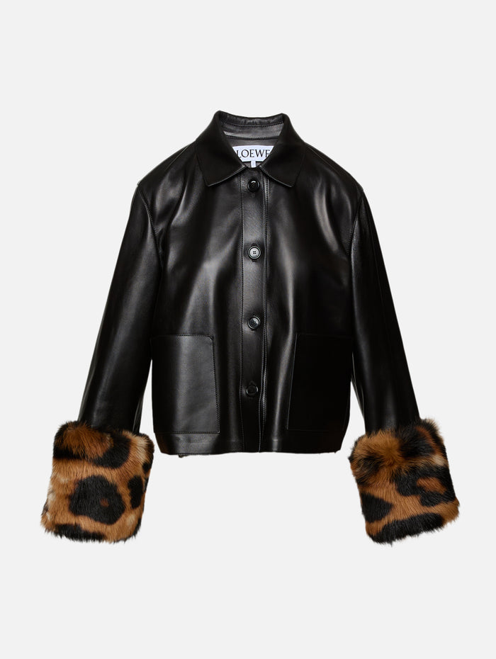Turn-Up Jacket,LOEWE,BLACK,Image 1