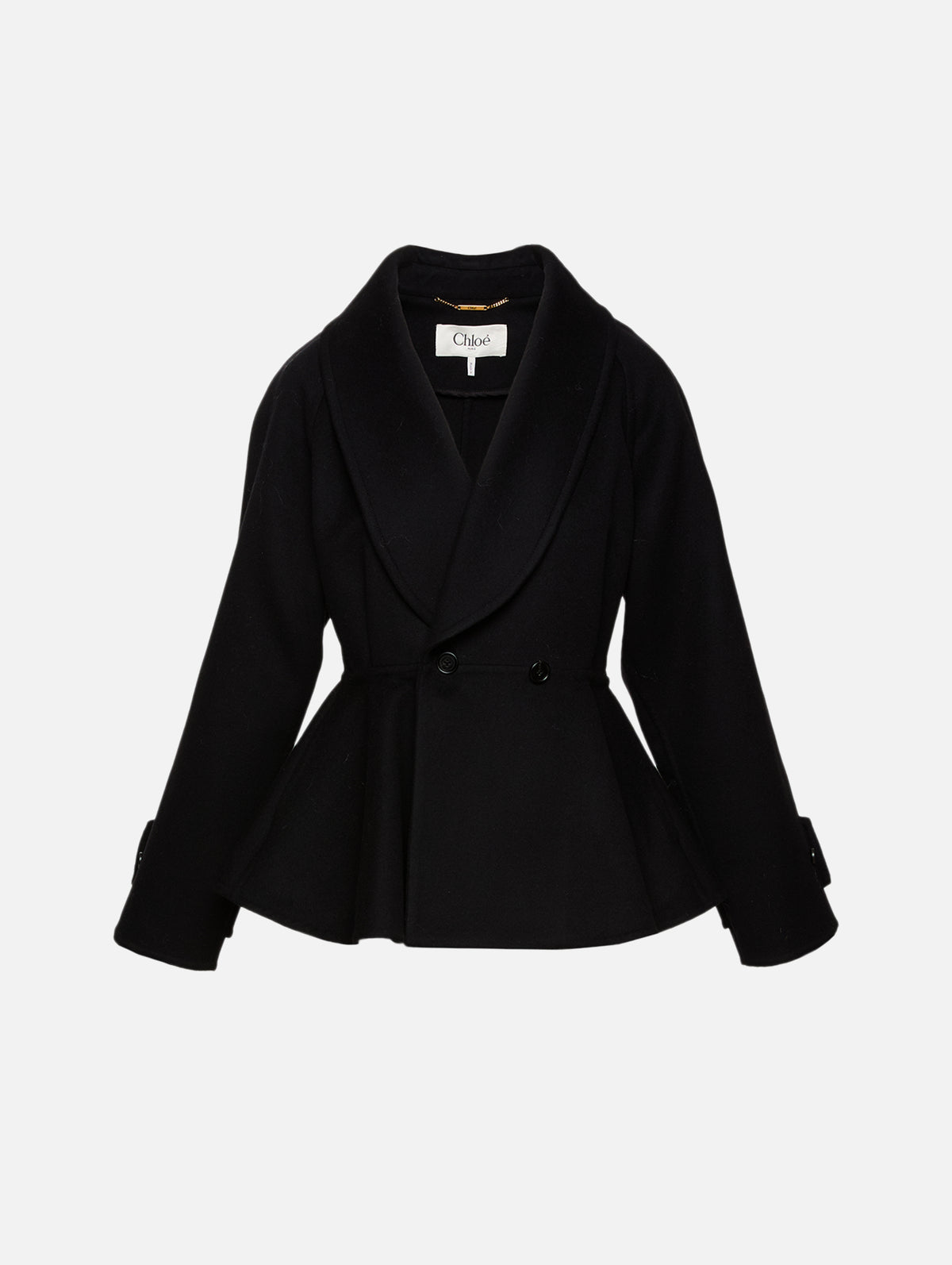 Flare Coat,CHLOÉ,BLACK,Image 1
