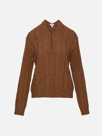 Keyhole Sweater,LOEWE,BROWN,Image 1