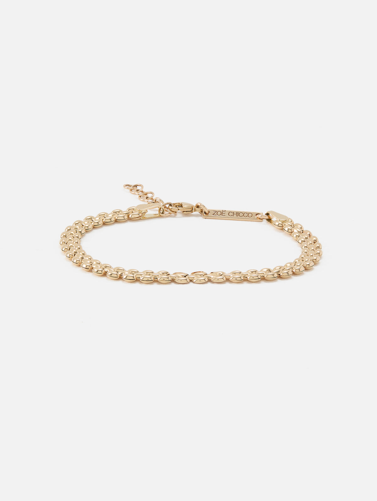 Gold Small Panther Chain Bracelet,ZOE CHICCO,YELLOW GOLD,Image 1