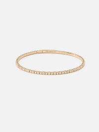 Alternating Diamond Flex Bangle,ZOE CHICCO,YELLOW GOLD,Image 1