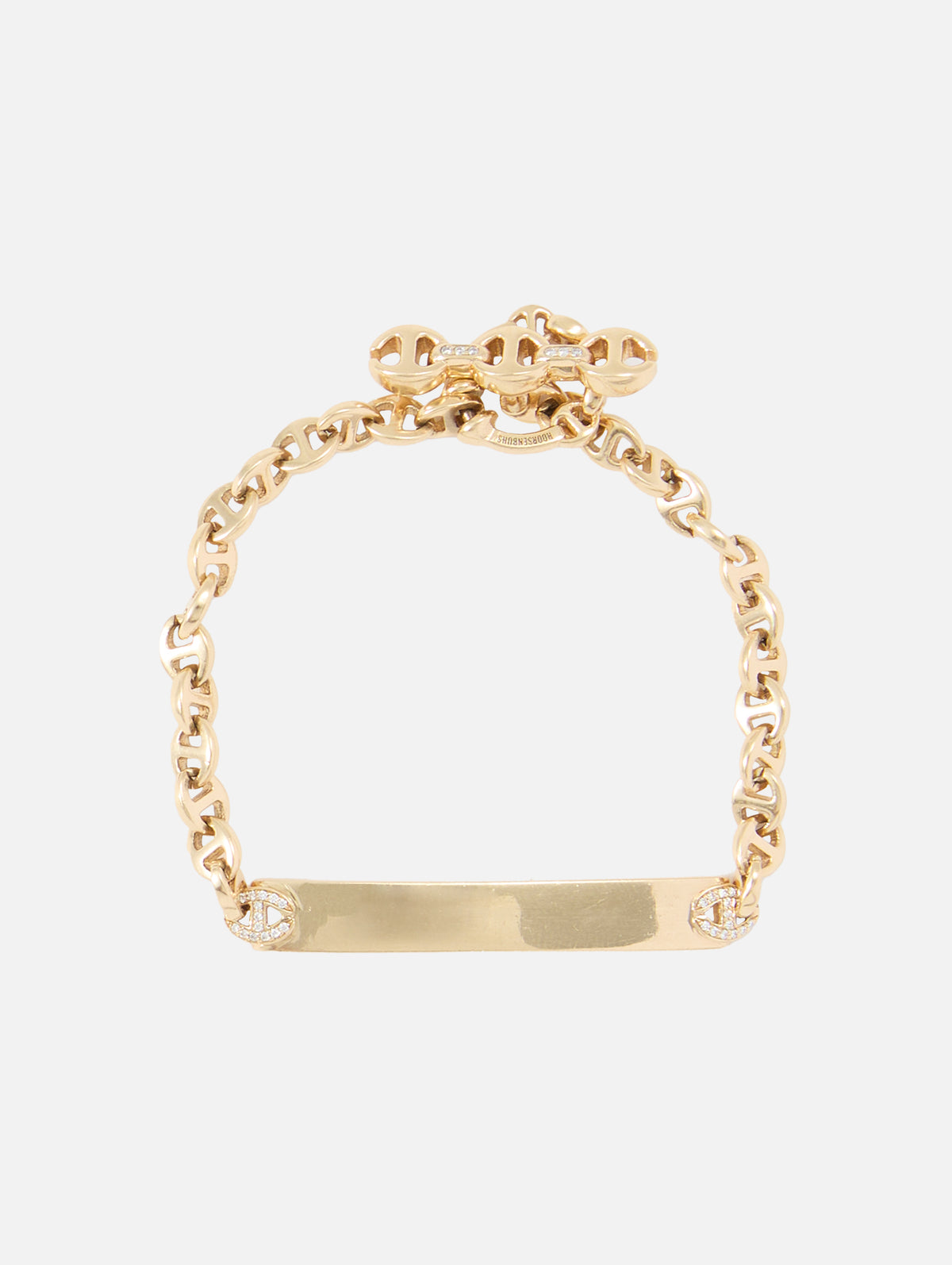 3mm Monogram Plate Bracelet,HOORSENBUHS,YGWD,Image 2