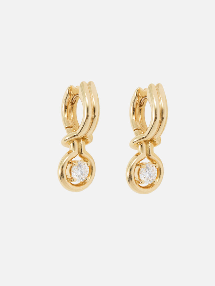 Rocky Earring Small,MELISSA KAYE,YELLOW GOLD,Image 1