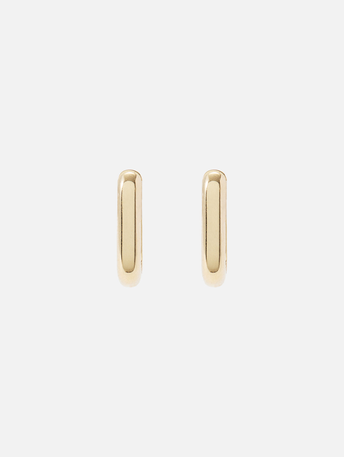 Gold Thick Medium Oval Hinge Hoops,ZOE CHICCO,YELLOW GOLD,Image 1