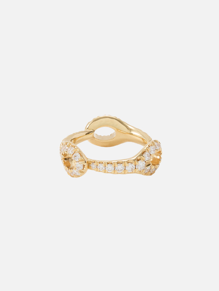Lola Needle Ring Medium,MELISSA KAYE,YELLOW GOLD,Image 1