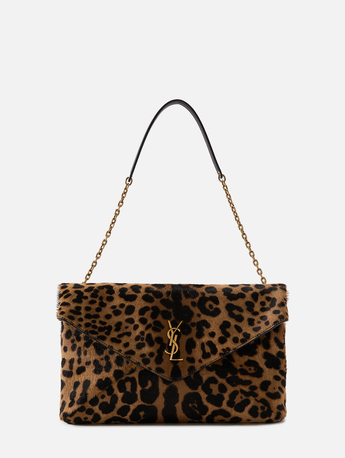 Envelope Chain Bag,SAINT LAURENT,BROWN/NOIR,Image 1