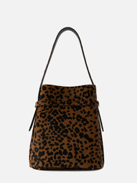 Belted Pony Hair Bucket Bag,TOTÉME,LEOPARD,Image 3