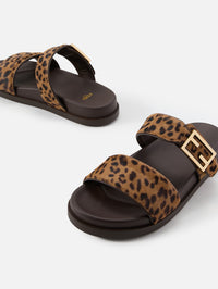 Fendi Buckle Sandal,FENDI,MARRONE BROWN,Image 2