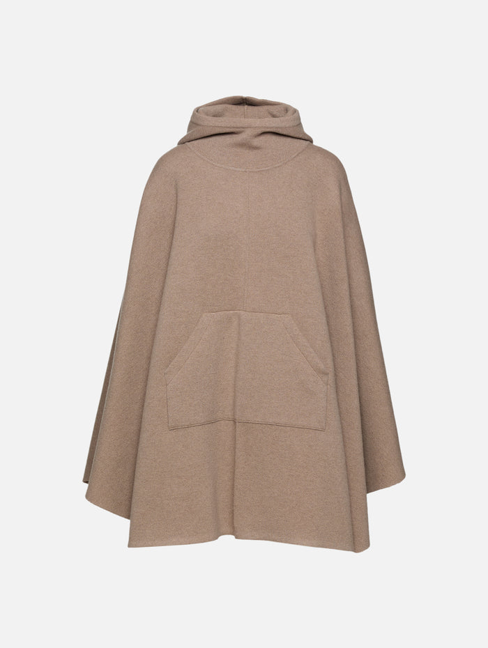 Compact Hooded Poncho,BOTTEGA VENETA,BEIGE,Image 1