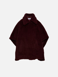 Tebe Cape Coat,MAX MARA,RED PURPLE,Image 1