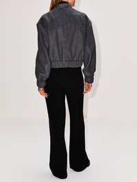 Bomber Jacket,ANOTHER TOMORROW,LIGHT GREY MELANGE,Image 3