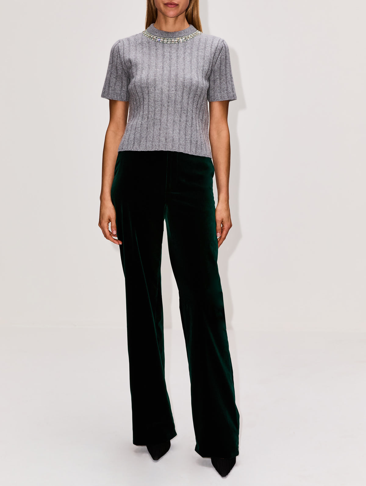 SS Ribbed Top,GUCCI,URBAN GREY,Image 2