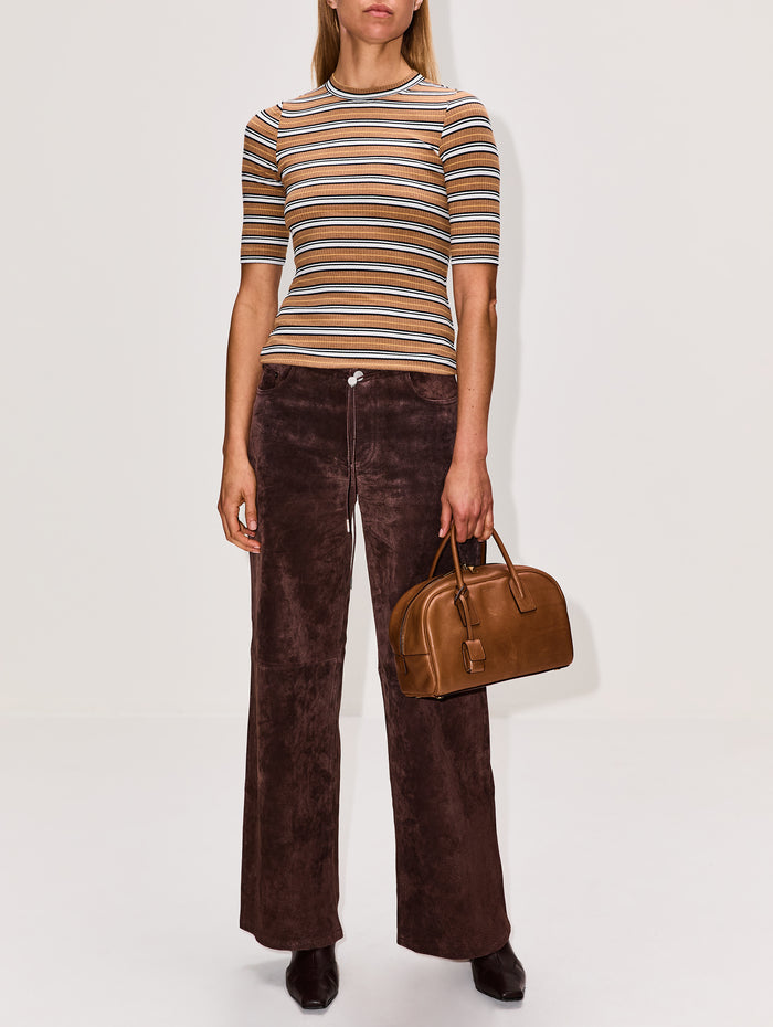 Cropped Sleeve T-Shirt,ROSETTA GETTY,MULTI,Image 1