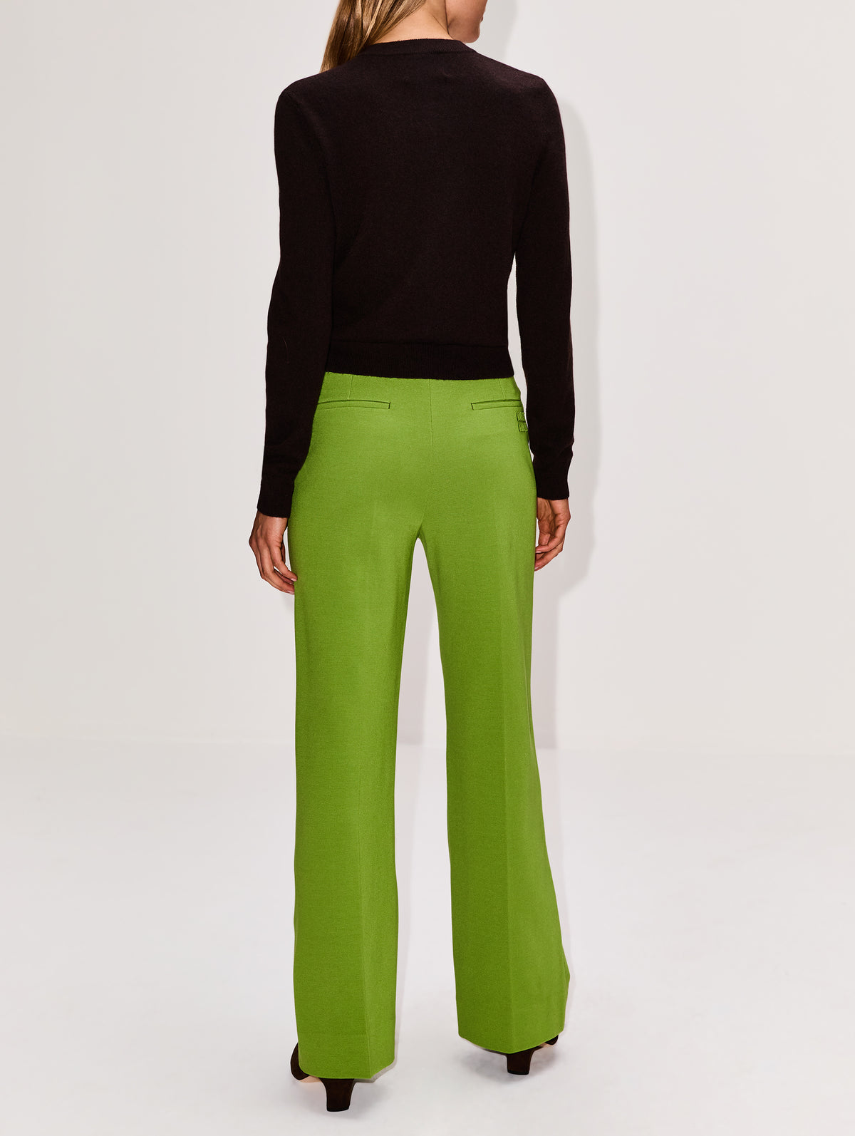 Wide Leg Trouser,MIU MIU,VERDE,Image 3