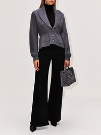 Alessandra Cardigan Jacket,LISA YANG,GRAPHITE,Image 2