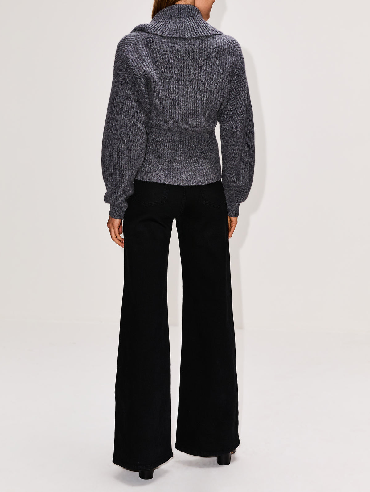 Alessandra Cardigan Jacket,LISA YANG,GRAPHITE,Image 3