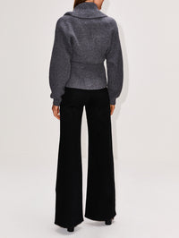 Alessandra Cardigan Jacket,LISA YANG,GRAPHITE,Image 3