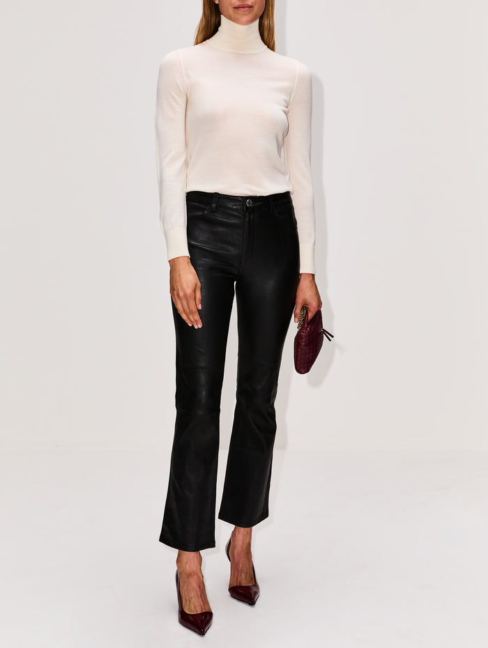 5 Pocket Ankle Flare Pant,SPRWMN,BLACK,Image 1