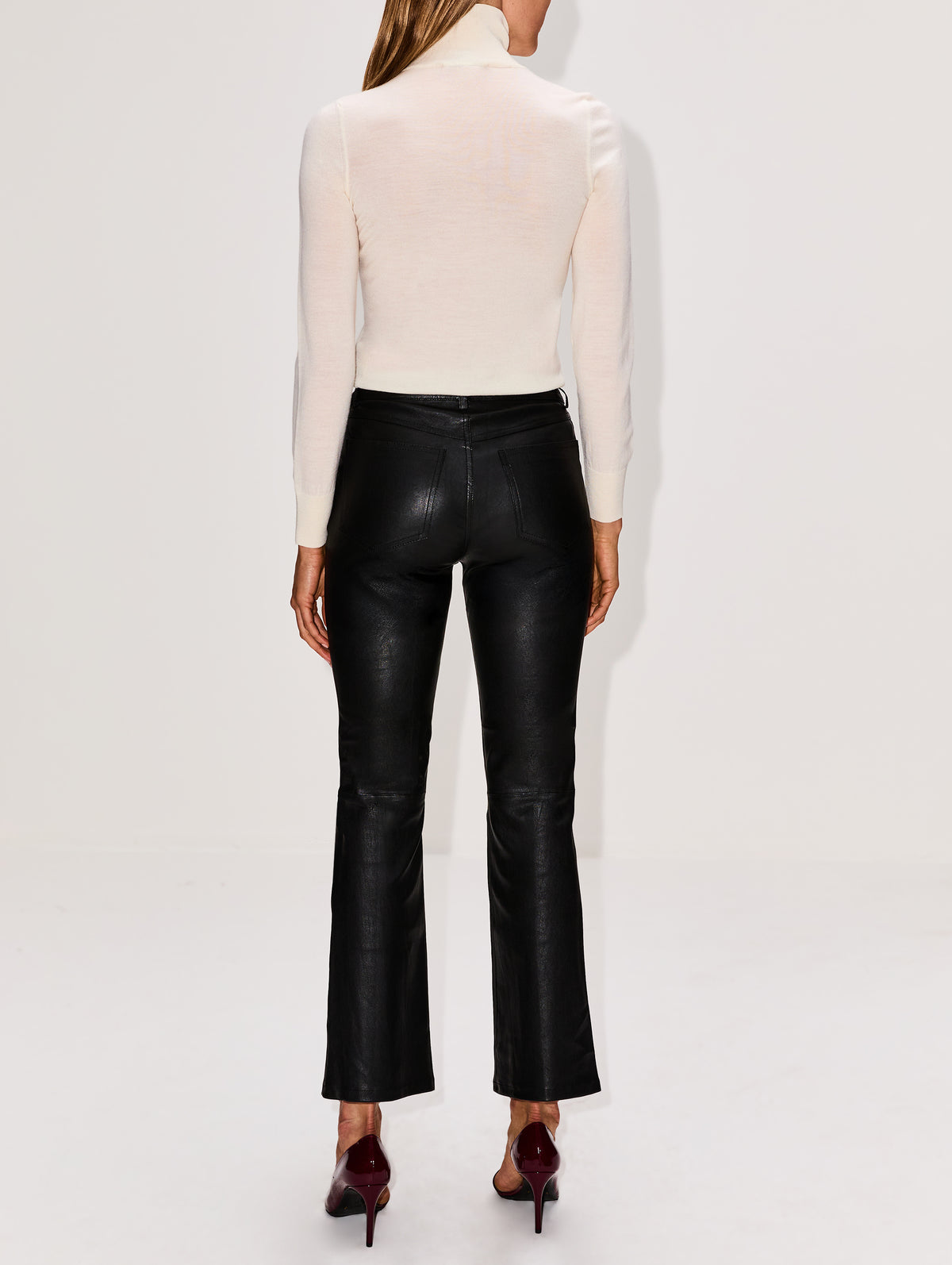 5 Pocket Ankle Flare Pant,SPRWMN,BLACK,Image 4