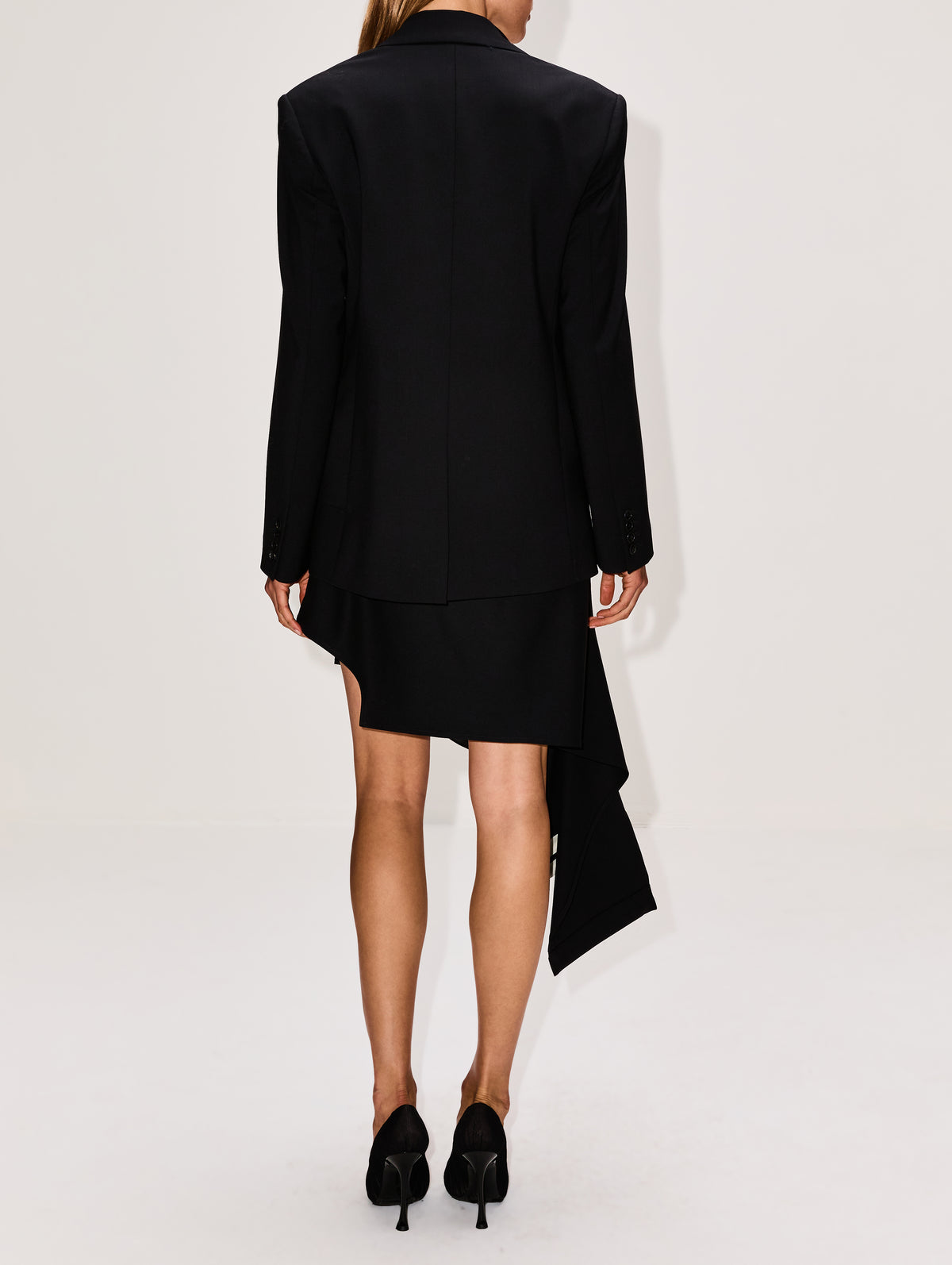 Deconstructed Pajamas Skirt,MONSE,BLACK,Image 4