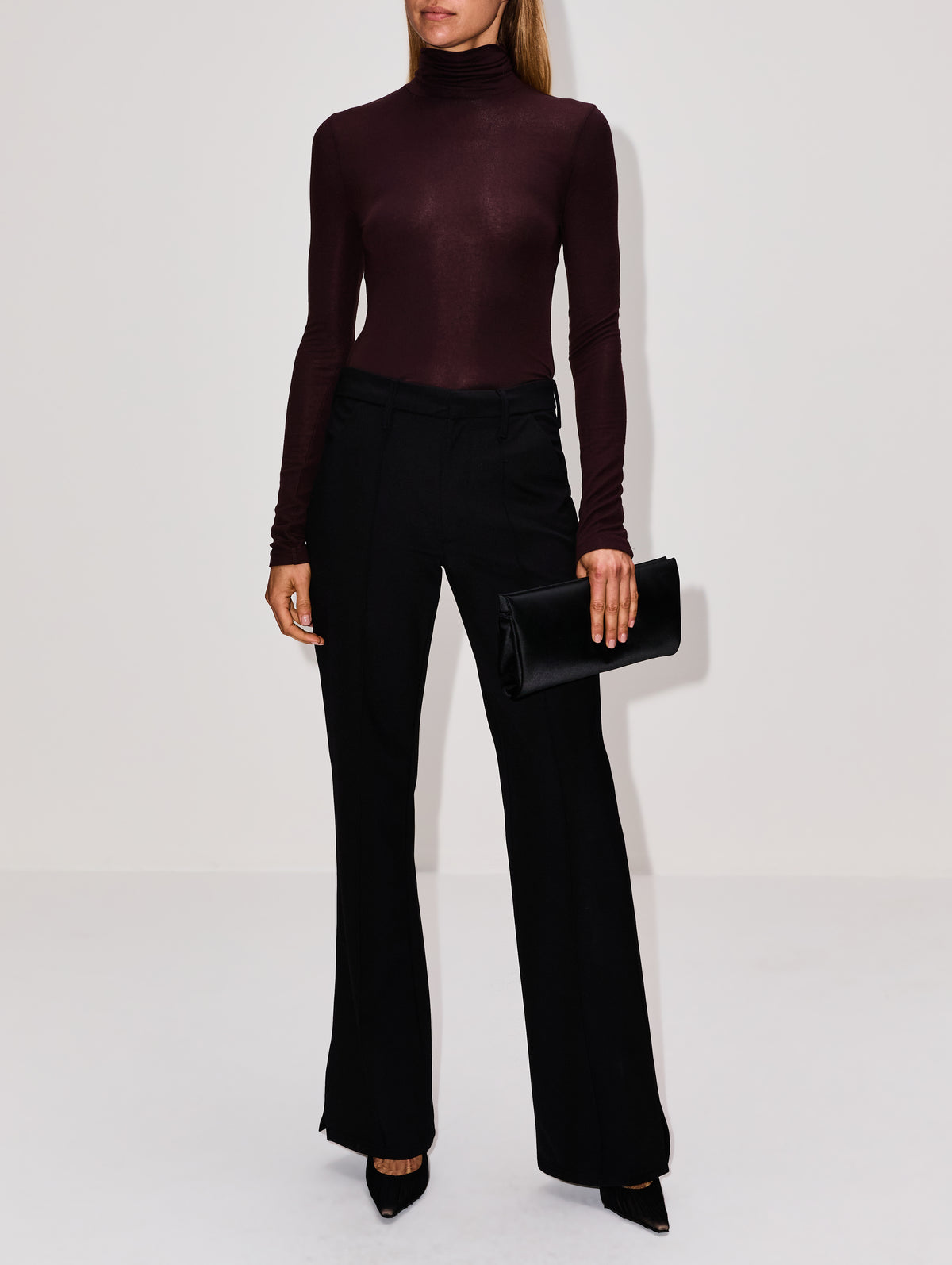 Pin Up Bookie Slice Heel Pant,MOTHER,BLACK,Image 2