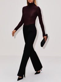 Pin Up Bookie Slice Heel Pant,MOTHER,BLACK,Image 3