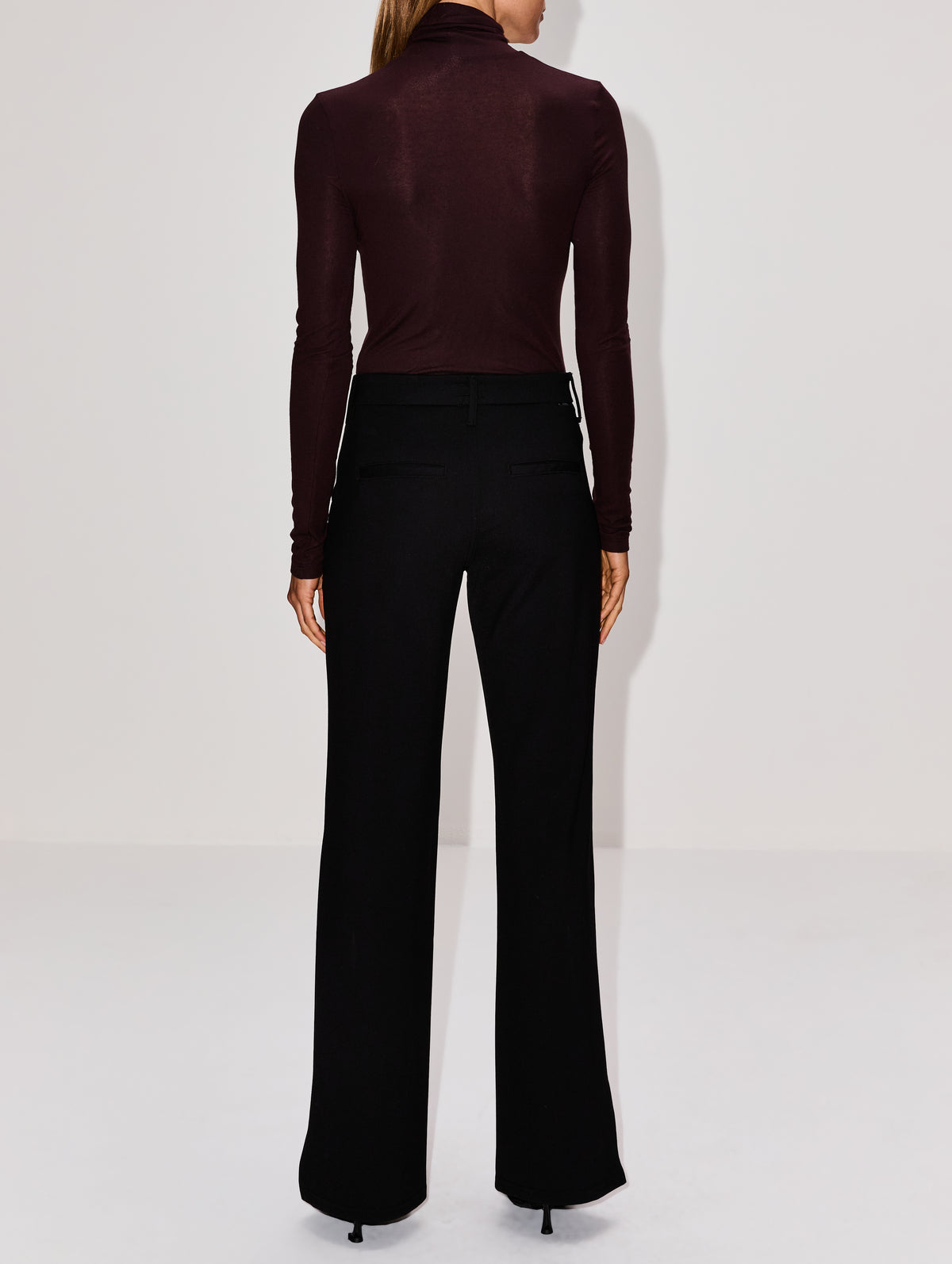 Pin Up Bookie Slice Heel Pant,MOTHER,BLACK,Image 4