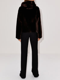 Cooper Jacket,NOUR HAMMOUR,DEEP BROWN,Image 3