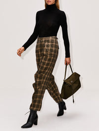 Military Pant,R13,SAGE PLAID BROWN,Image 3