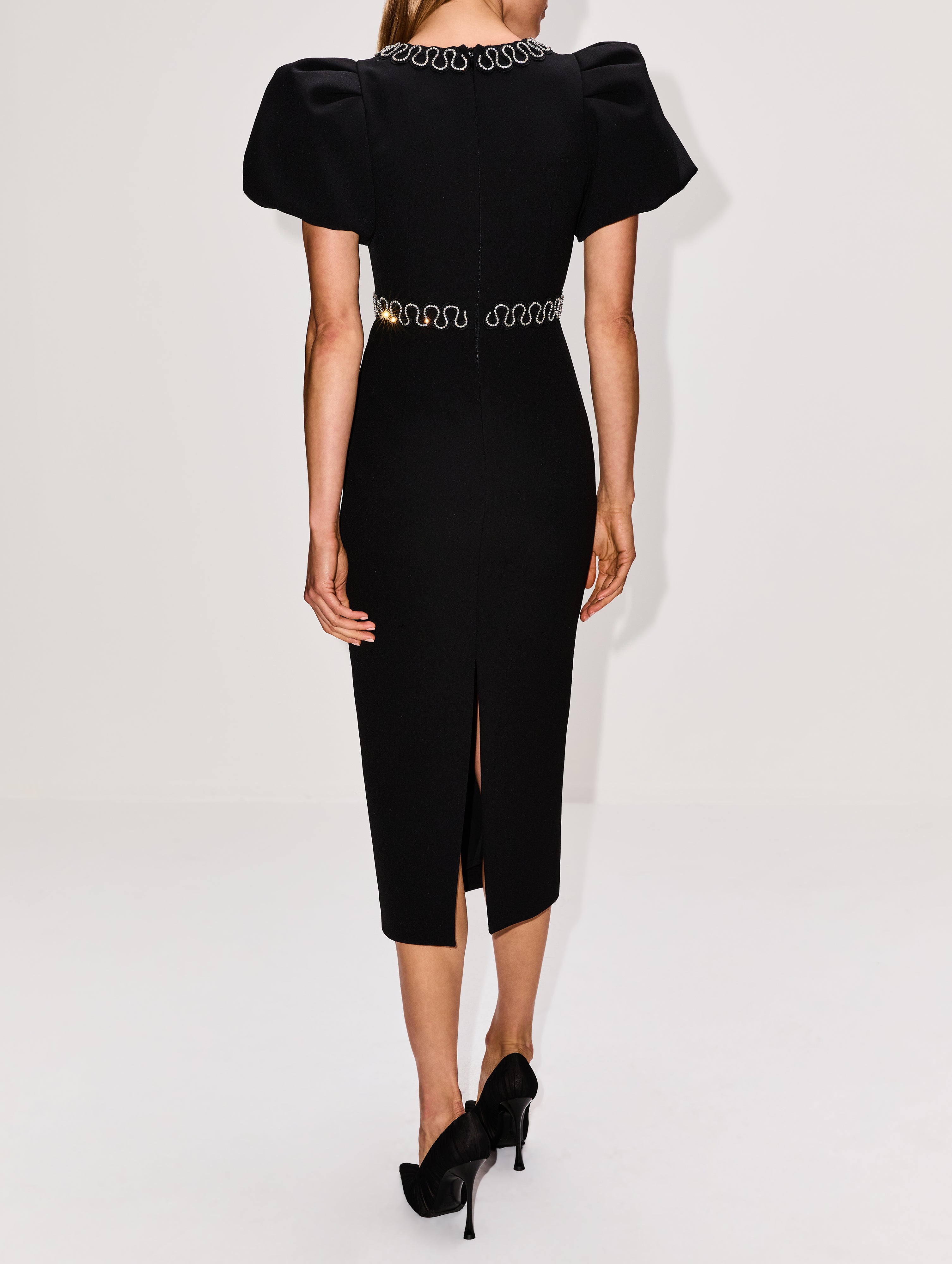 Nyx Puff Sleeve Midi Dress | REBECCA VALLANCE | elysewalker
