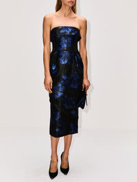 Alexandra Midi Dress,REBECCA VALLANCE,NAVY,Image 2