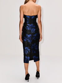 Alexandra Midi Dress,REBECCA VALLANCE,NAVY,Image 4