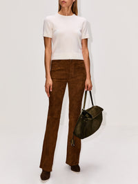 5 Pocket Micro Flare Pant,SPRWMN,DARK COGNAC,Image 2