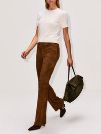 5 Pocket Micro Flare Pant,SPRWMN,DARK COGNAC,Image 3