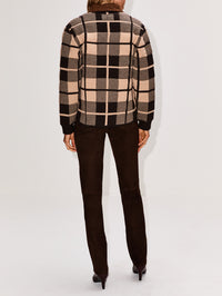 Quilted Plaid Jacket,GUEST IN RESIDENCE,BURNT COCOA/COMBO,Image 3