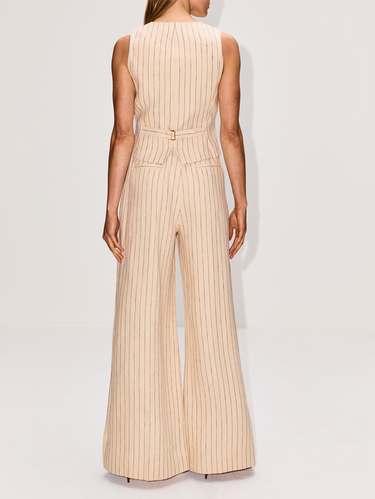 Rebellion Pinstripe Waistcoat,ZIMMERMANN,CREAM STRIPE,Image 3